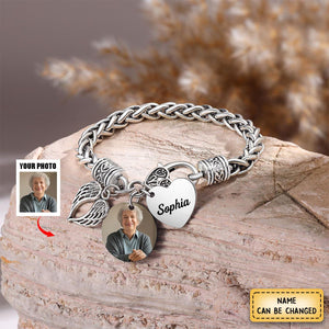 Angel Wing Custom Photo Memorial Personalized Bracelet