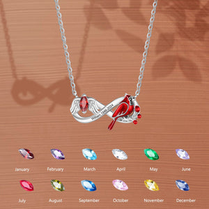 Cardinals Appear When Angels Are Near Memorial Infinite Personalized Necklace