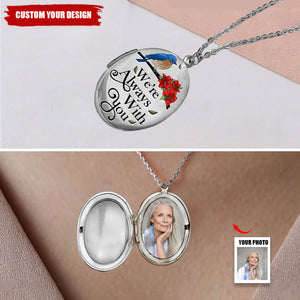 Custom Photo Memorial In Loving Memory Forever In My Heart - Personalized Locket Necklace