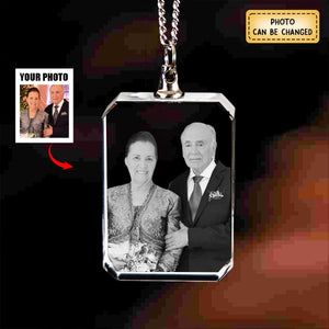 For Memorial - I Will Carry You With Me Until I See You Again Transparent Photo Custom Necklace