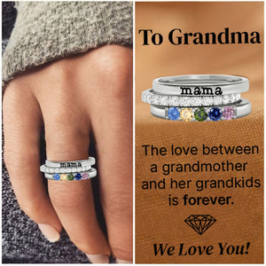 For Grandmother-Custom With Grandkids' Birthstones Grandma's Ring