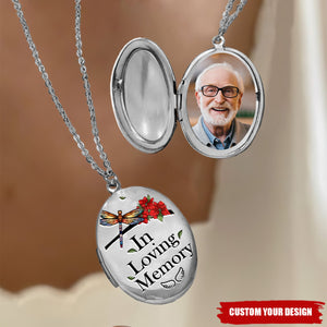 Custom Photo Memorial In Loving Memory Forever In My Heart - Personalized Locket Necklace