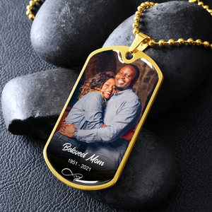 Custom Name Photo Dog Tag Memorial Necklace