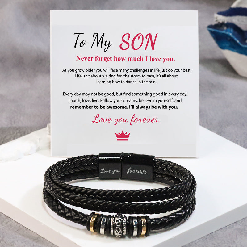 For Son - I Will Always Be With You - Double Row Bracelet