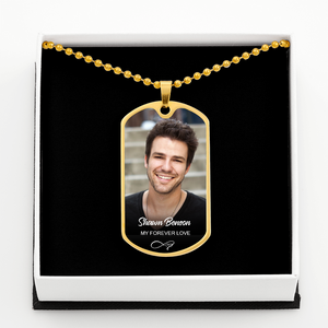 Custom Name Photo Dog Tag Memorial Necklace